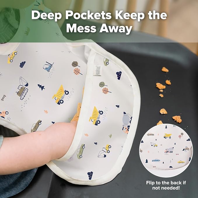 haakaa Waterproof Baby Bibs for Eating 2pcs for 6-24M - Image 6