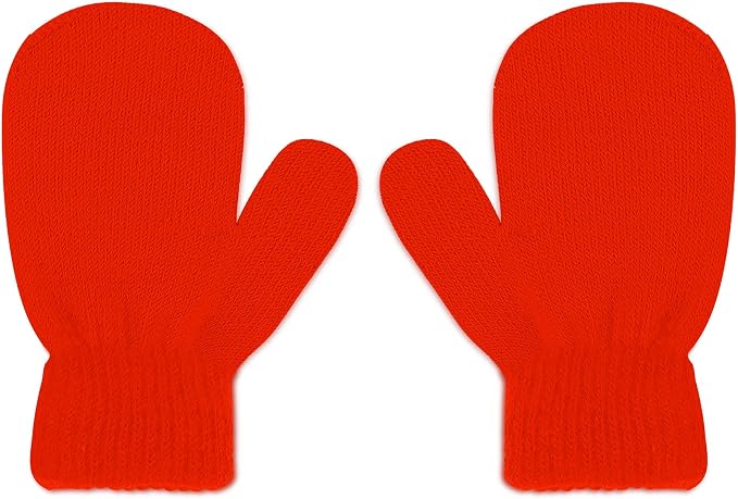 UTTPLL Toddler Magic Stretch Gloves Mittens Multicolor Soft Knit Gloves Warm - Image 2