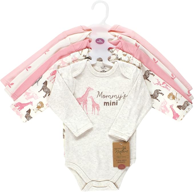 Touched by Nature Unisex Baby Organic Cotton Long-Sleeve Bodysuits - Image 2