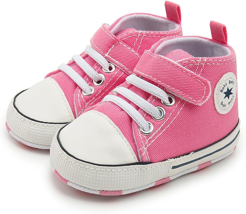 Unisex Baby Girls Boys Canvas High-top Shoes, Newborn Infant Anti-Slip Soft - Image 5