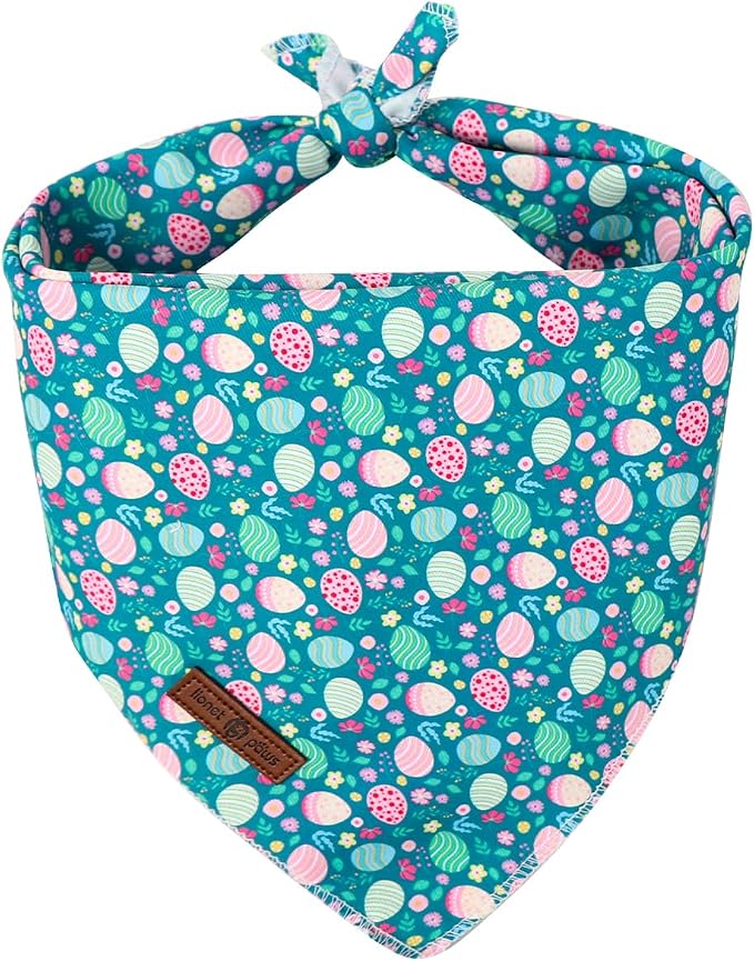 Lionet Paws Easter Dog Bandana for Medium Large Dogs by lionetpaws