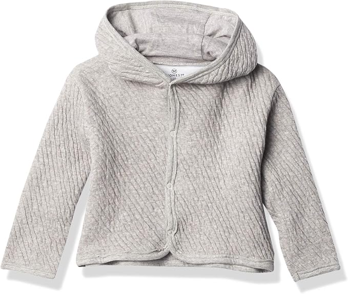 HonestBaby Matelasse Snap-Front Hooded Jacket Organic Cotton by HonestBaby