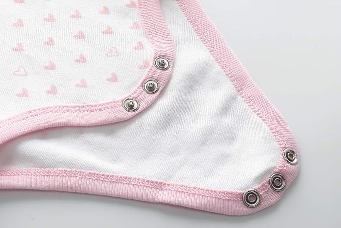 Kiddiezoom Baby Bodysuit Newborn Short Sleeve baby One-Piece Cotton 5-Pack baby - Image 4