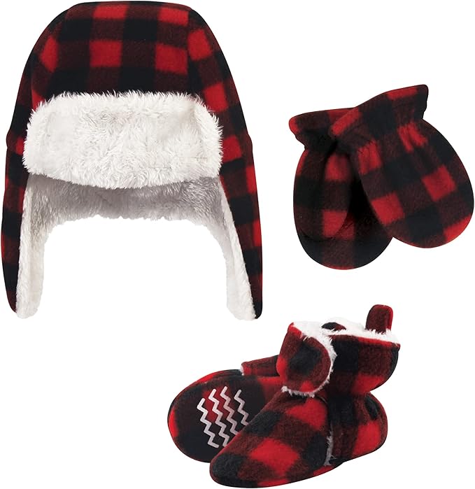 Hudson Baby Baby Hudson Baby Unisex Baby Trapper Hat, Mitten and Bootie Set - Image 2