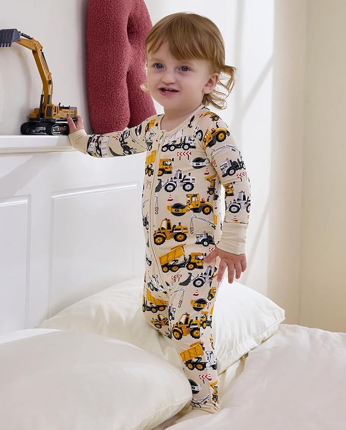 babee Reshinee Bamboo Viscose Baby Footie Pajama, Zipper Sleeper Boys Girls | - Image 9