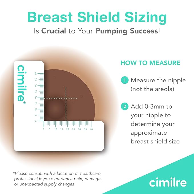 Cimilre 28MM Breast Milk Collection Kit, Double Pumping Breast Milk Collector Kit to Store Breast Milk, Includes Breast Shields, Valves, Backflow Protectors & Bottles