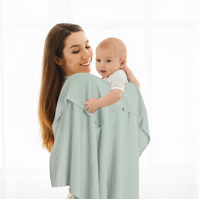Susurration Muslin Receiving Blanket, 100% Cotton Swaddle Blankets - Image 6