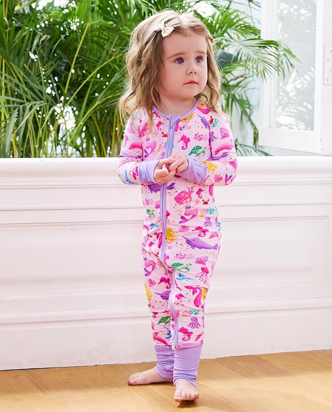 babee Reshinee Viscose derived from bamboo Baby Pajamas Convertible Footie - Image 3