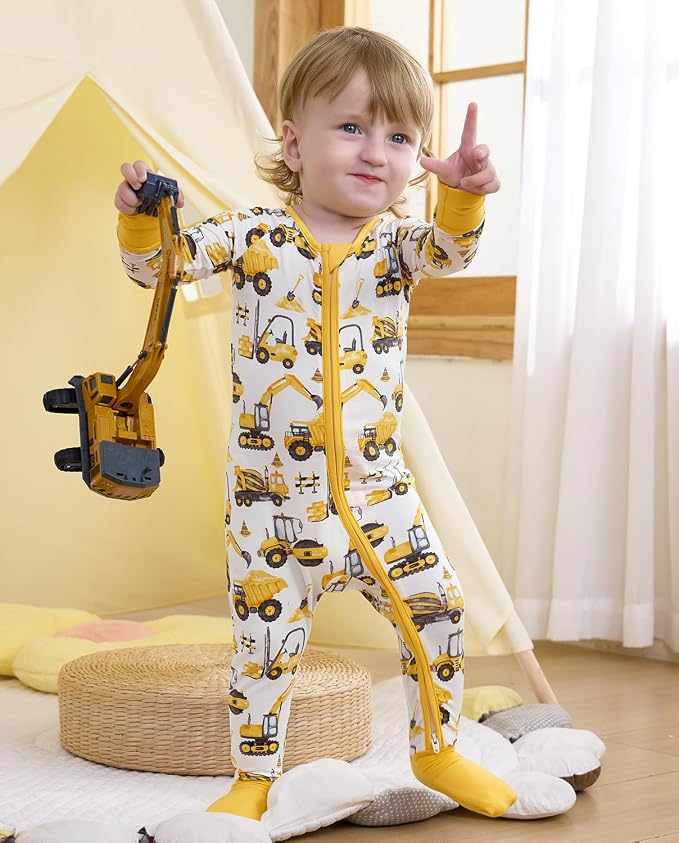babee Reshinee Bamboo Viscose Baby Footie Pajama, Zipper Sleeper Boys Girls - Image 2