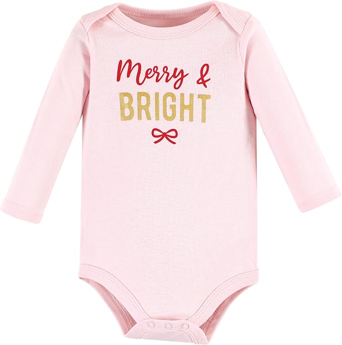 Hudson Baby Baby Girls' Cotton Long-sleeve Bodysuits 3-pack - Image 5