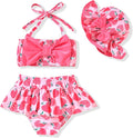 Aalizzwell Baby Girl 2-Piece Bikini Swimsuit with Hat