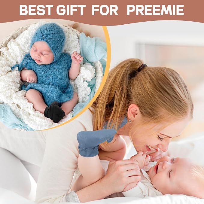 Toulite 12 Pair Preemie Newborn Baby Socks - Image 6
