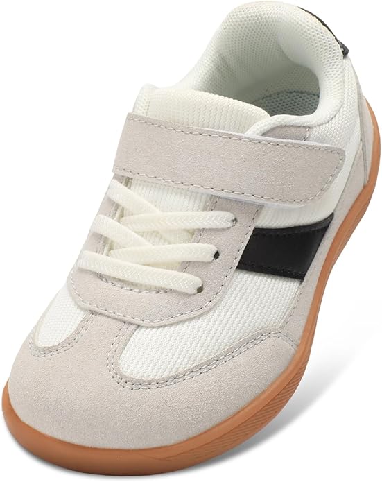 Toddler Wide Toe Box Shoes Zero Drop Minimalist Sneakers for Toddler/Little Kid Barefoot Slip on Tennis Shoes for Kids Boys Girls