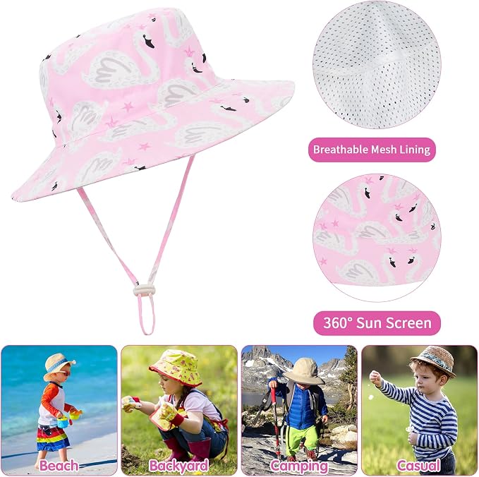 Komorebi Toddler Sun Hat UPF 50+ Kids Beach Bucket Hats Boys Girls 0-8Y | Cute - Image 5