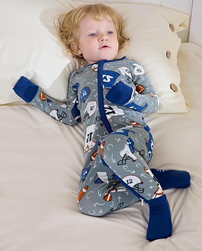 babee Reshinee Bamboo Viscose Baby Footie Pajama, Zipper Sleeper Boys Girls | - Image 7
