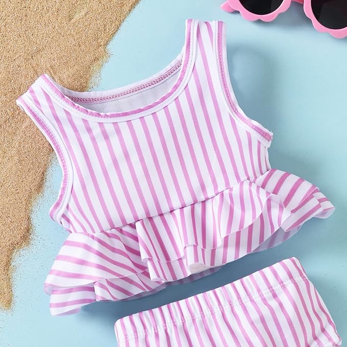 Aalizzwell Toddler Baby Girl Bathing Suit Two Piece Swimsuit Bikini Beach Wear