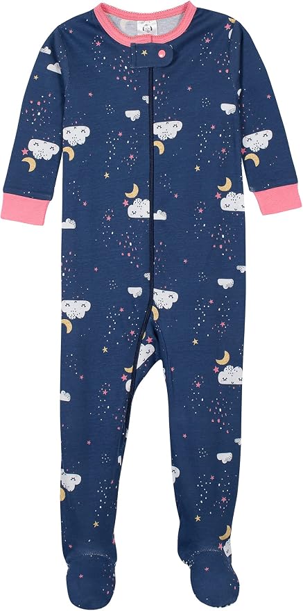 Gerber Baby Girls 4-pack Footed Pajamas - Image 3
