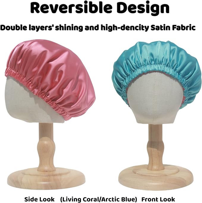 AKISS Baby Infant Newborn Toddler Satin Silk Hair Bonnet Cap - Image 3