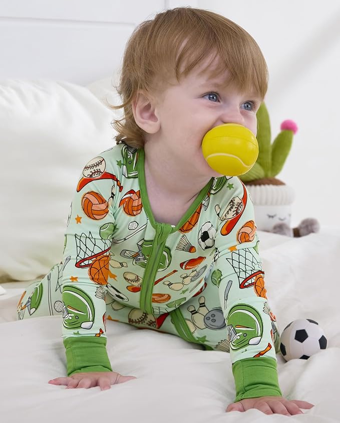 babee Reshinee Bamboo Viscose Baby Footie Pajama, Zipper Sleeper Boys Girls - Image 5