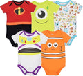 Disney Baby 5-Pack Short Sleeve Bodysuits Newborn to Infant by Disney