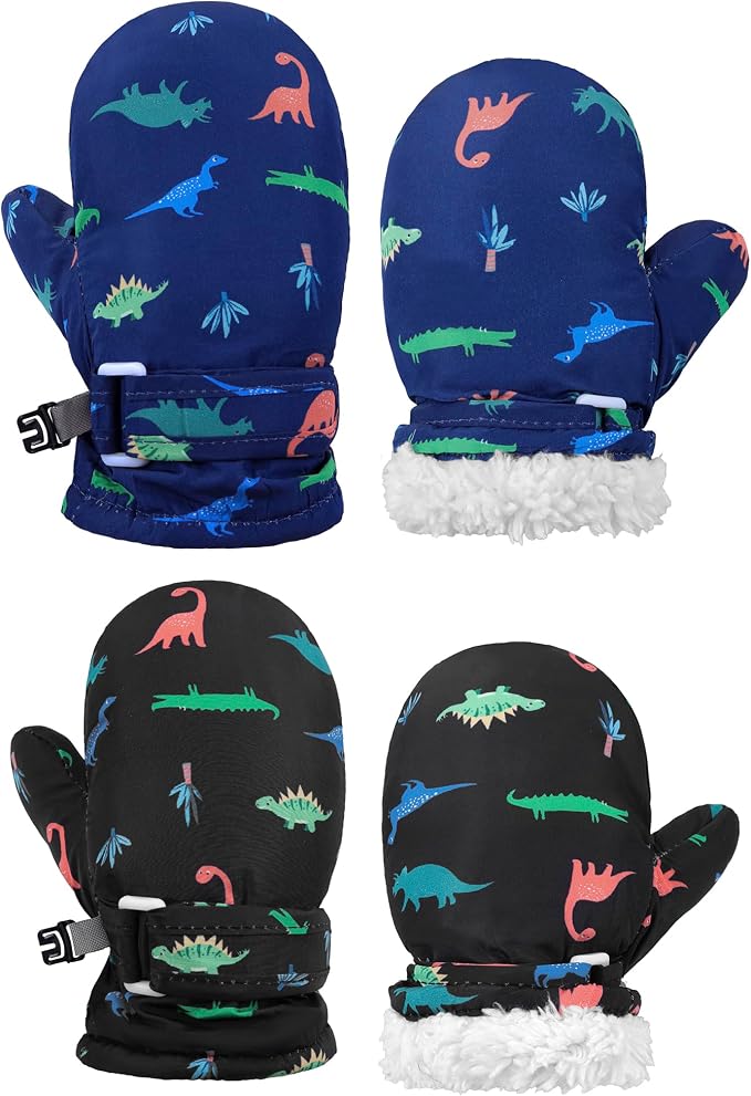 Toddler Mittens Lined Fleece Snow Gloves by Fynnsure