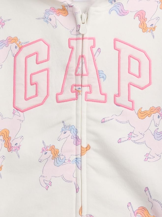 GAP Baby Girls' Logo Hoodie Hooded Full Zip Sweatshirt - Image 3