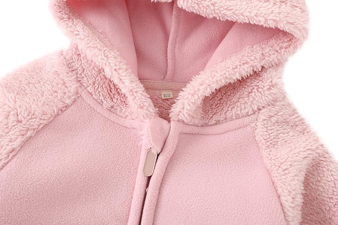 Toddler Winter Coats Baby Boys Girls Fuzzy Sherpa Fleece Jackets - Image 2