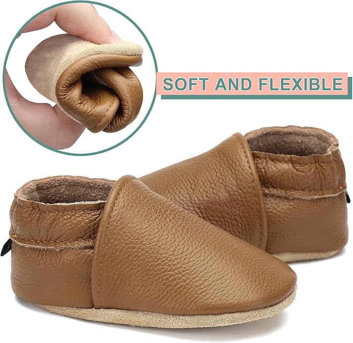 Genuine Leather Baby Booties Soft Sole Toddler Walking Shoes - Image 4