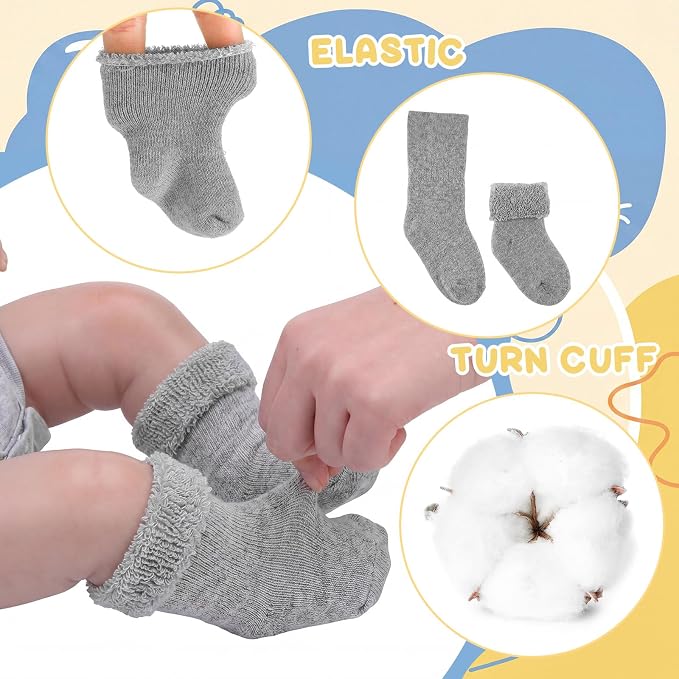 Twistover 10 Pairs Preemie Cotton Turn Cuff Socks - Image 6