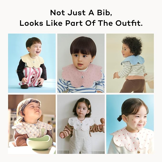 Konny Baby Bib 3/5/7-Pack Set, 360 ​​° Rotate, Soft and Absorbent Drooling - Image 5