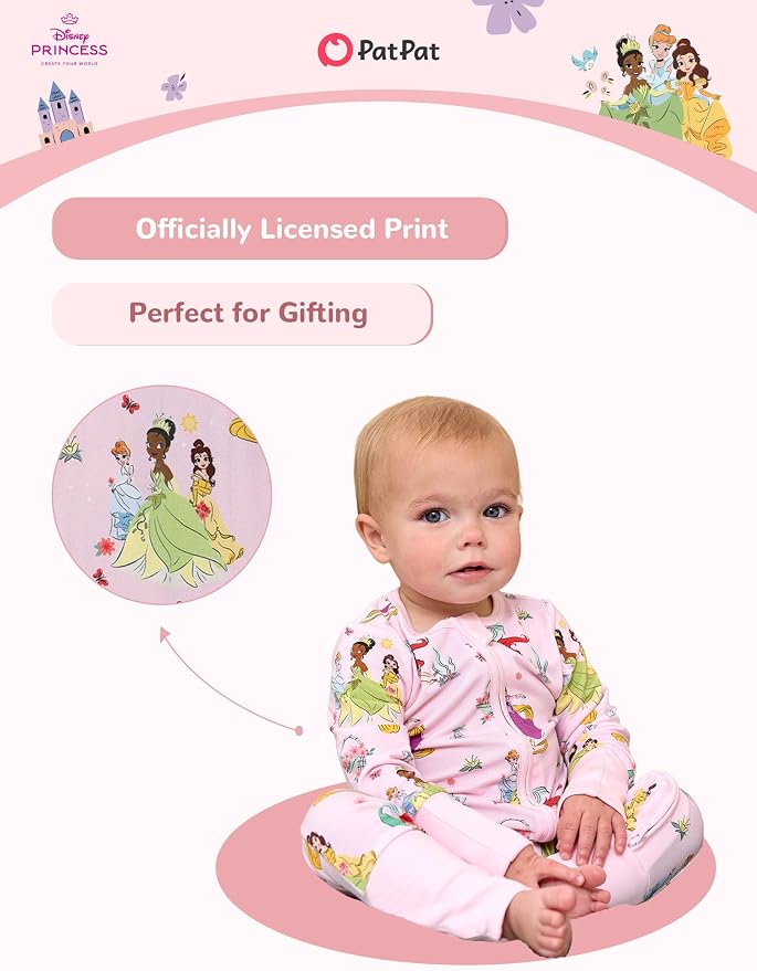 Disney Baby Viscose Made from Bamboo 2-Way Zipper Footie Outfit NB to Inf - Image 5