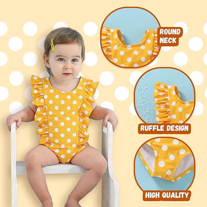 Newborn Baby Girl Ruffle Swimsuit Infant Toddler One Piece Floral Bikini Beach Bathing Swimwear Set