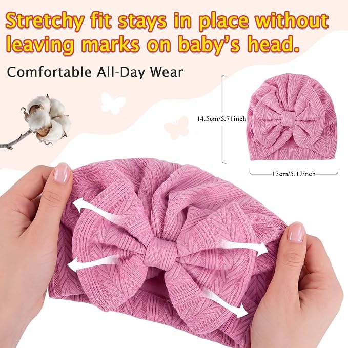 Newborn Baby Girl Hats Mittens Set Cotton - Image 7