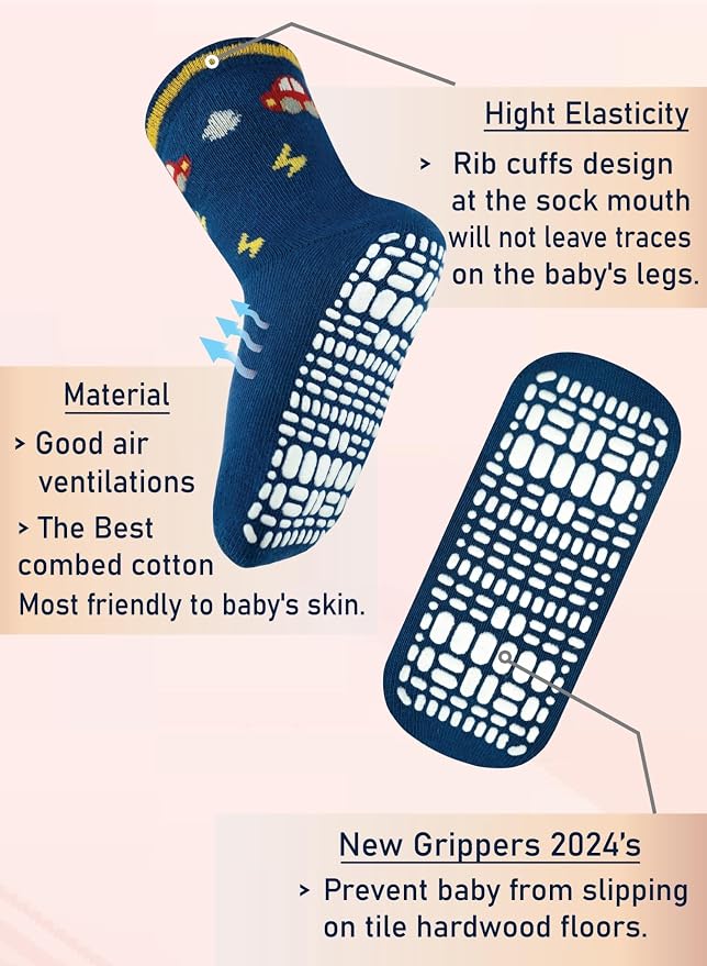 RATIVE Non Skid Anti Slip Crew Socks - Image 5
