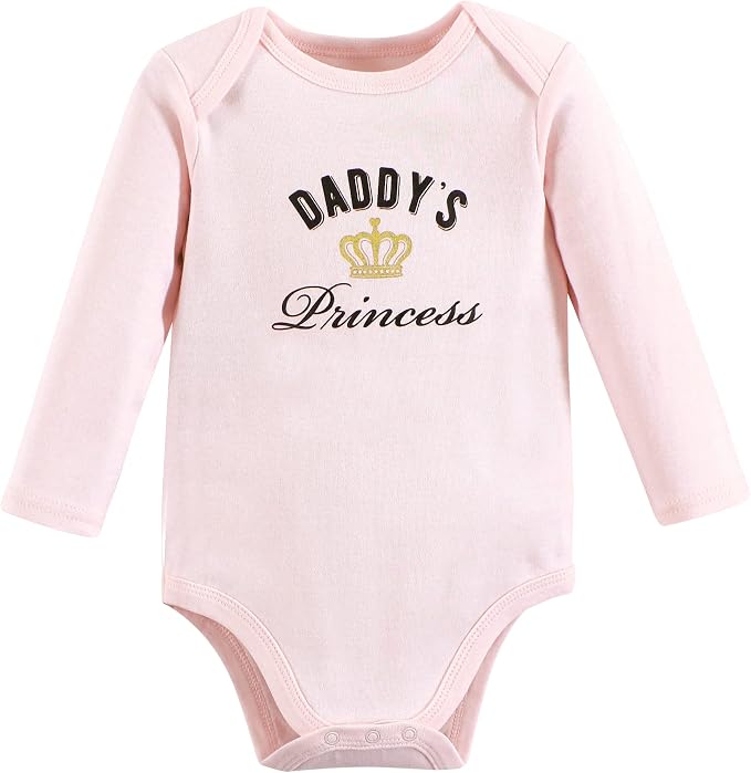 Hudson Baby Baby Girls' Cotton Long-sleeve Bodysuits 3-pack - Image 3