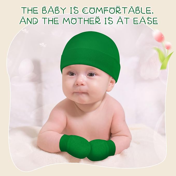 Century Star Cotton Newborn Baby Beanie Hats and Mittens Set Infant Hats - Image 5