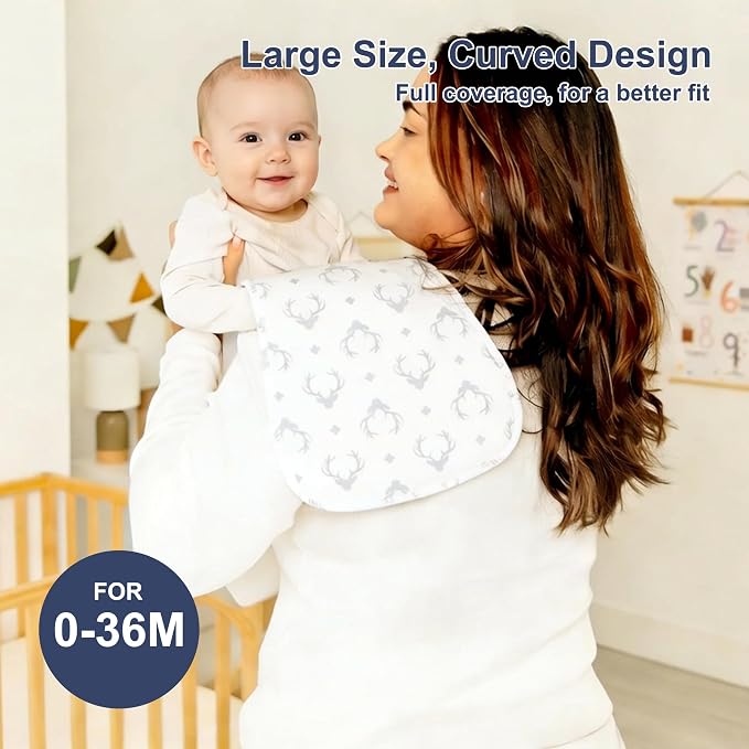 10-Pack Burp Cloths for Baby Boys and Girls - Image 4