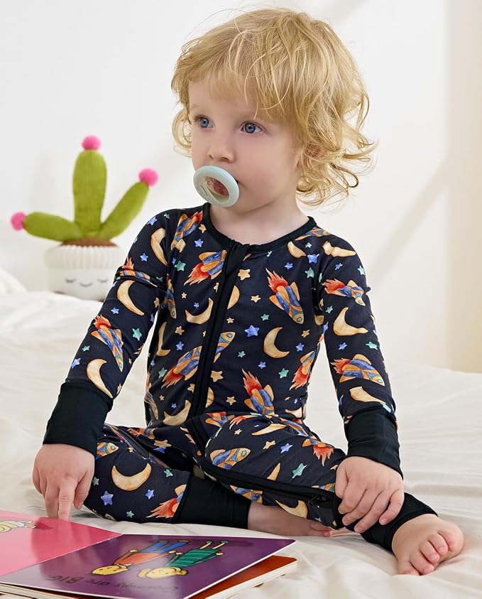 babee Reshinee Bamboo Viscose Baby Footie Pajama, Zipper Sleeper Boys Girls | - Image 9