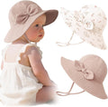 Konssy 2-Pack Muslin Baby Sun Hats by Konssy