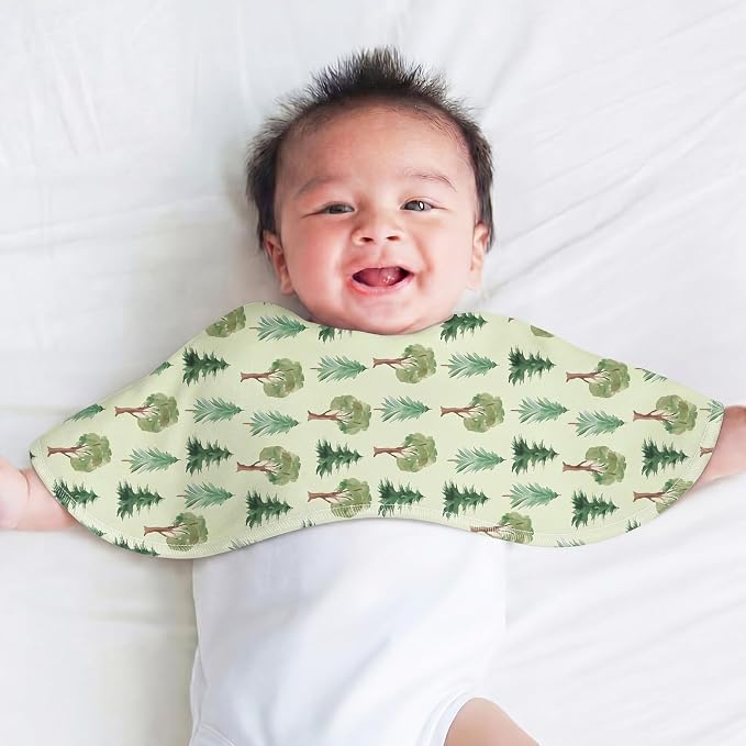 SmoothNovelty 5 Pack Woodland Animal Baby Burp Cloths Soft Absorbent Burping - Image 5