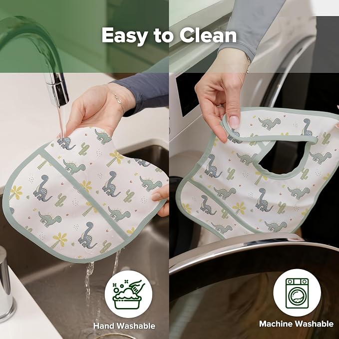 haakaa Waterproof Baby Bibs for Eating 2pcs for 6-24M - Image 8