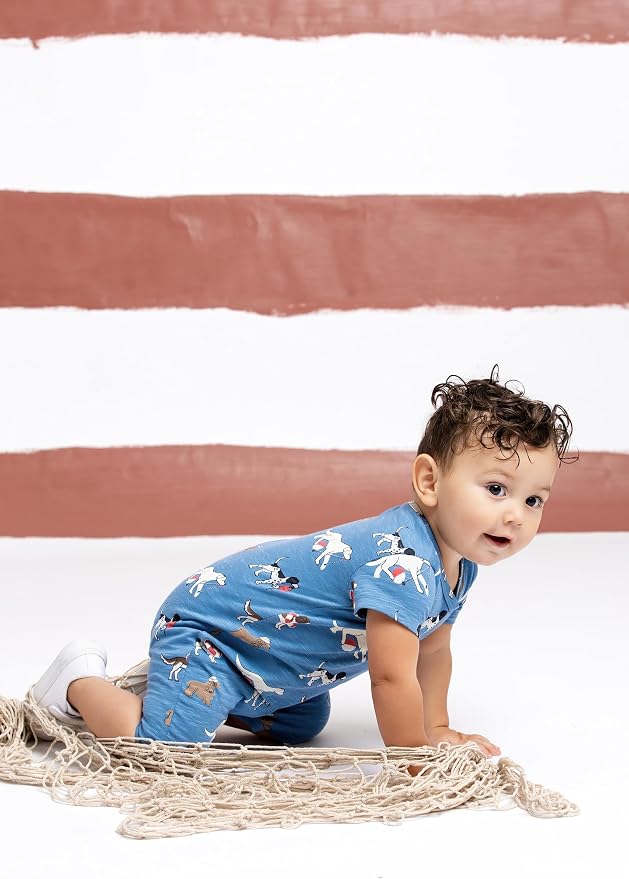 monica + andy Slub Shorty Romper, 100% Organic Baby Clothes - Image 4