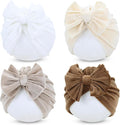 Cinaci 4 Pieces Baby Girls Turban Hats by Cinaci