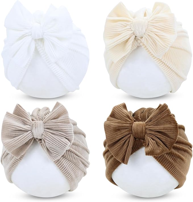 Cinaci 4 Pieces Baby Girls Turban Hats by Cinaci
