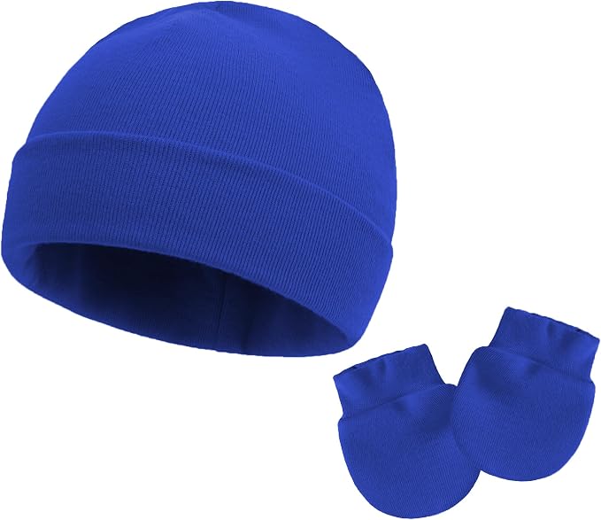 UTTPLL Newborn Hats Mittens Set Toddler Girls Boys Cotton Nursery Hospital - Image 2
