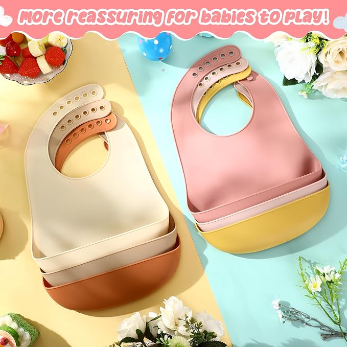 Mepase Silicone Bibs for Baby Waterproof Silicone Bib | Soft Food-grade Material - Image 6