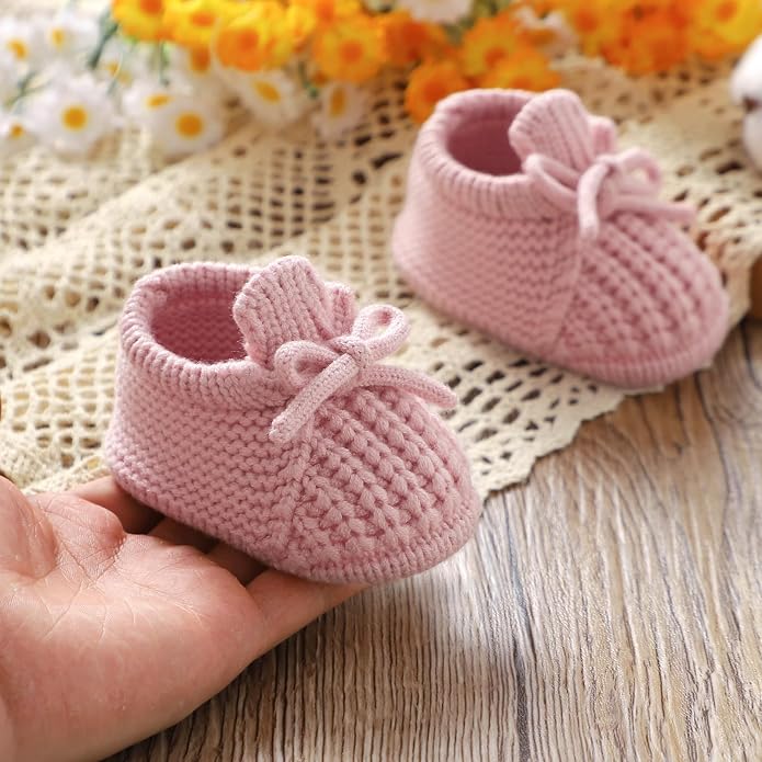 Baby Booties Newborn Baby First Shoes | Cozy Warm Knit Soft Booties - Image 7