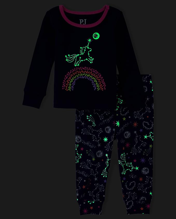 The Children's Place baby-girls And Toddler Long Sleeve Top and Pants Snug Fit - Image 2