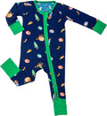 LollyBanks Baby Pajamas, 2-Way Zipper Romper, 95% Viscose Made from Bamboo and 5% Spandex, Baby Sleepers