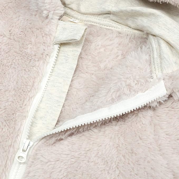 Baby Furry Jumpsuit Infant Bear Onesies Zipper Long Sleeve One-Piece Romper - Image 6